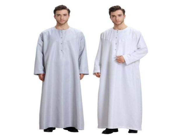

men long sleeve muslim jubba thobe mid eastern arab robe dress solid plus size islamic clothing men thobe jubba 1589410, Red