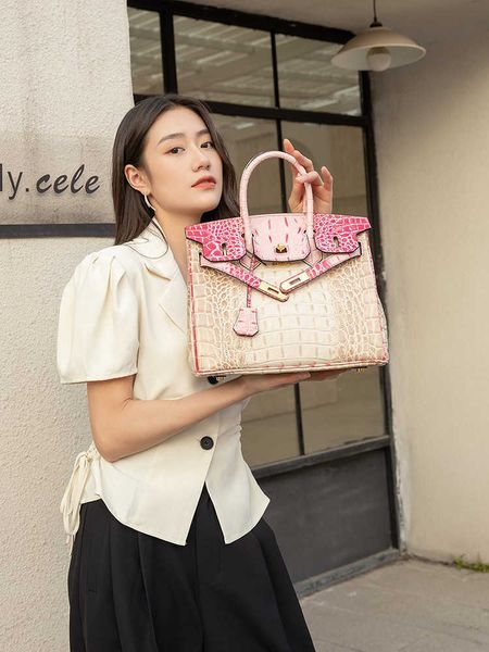 

factory designer h ermes brikiss evening bags for women youth solid cowhide shopping mall same style fashion bag contrast color new with rea