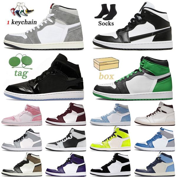 

2023 new with box 1s basketball shoes unc toe 1s palomino craft sail washed pink panda washed heritage craft sail strawberries and cream men