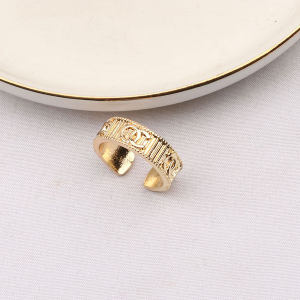 

7015 trendy fashion letter engraved stripe pattern ring vintage carved personalized male and female couple ring, Slivery;golden