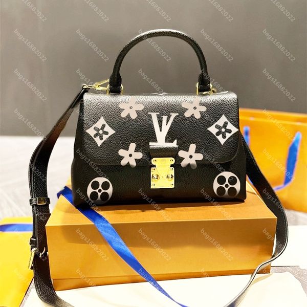 

real cowhide madeleine bb bags women one shoulder crossbody bag designer handbag embossed grain surface leather bag louise pillow bag viuton