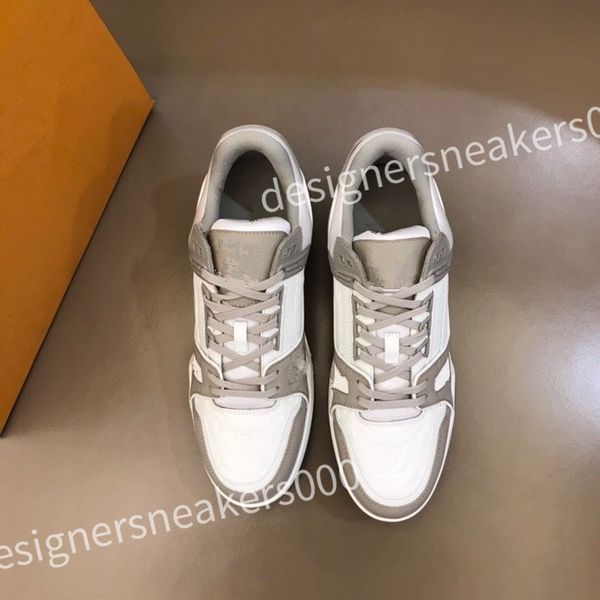 

designer skate sneaker virgil casual shoes calfskin leather abloh black white blue leather overlays rd0804