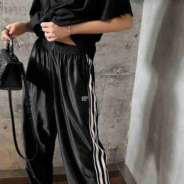 

women's pants & capris designer high edition 2023 early autumn new luxury fashion b home network red logo embroidered white stem thin w, Black;white