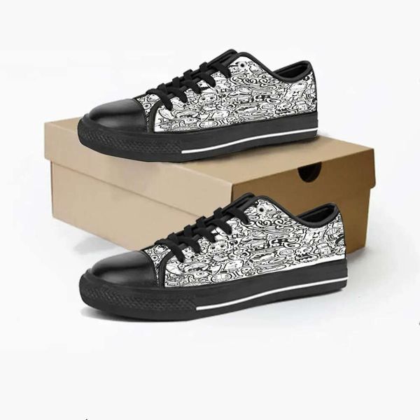 

men diy shoes custom women low canvas skateboard sneakers triple black customization uv printing sports sneakers kaola 157-35226 ization278