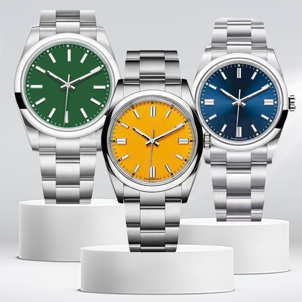 

woman watch for men watches 2813 movement mechanical montre 36 41mm stainless steel gliding watch buckle new couple watch sapphire luminous, Slivery;brown