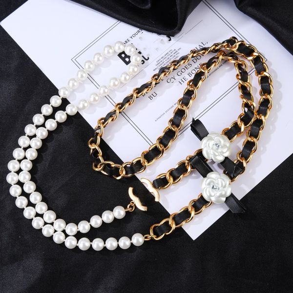 

women pendant necklaces ccity autumn and winter pearl sweater chain gold long choker women jewelry designer luxury accessories, Silver