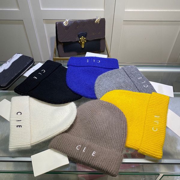 

fashion designer hats men's and women's beanie fall/winter thermal knit hat ski brand bonnet plaid skull hat luxury warm cap, Blue;gray
