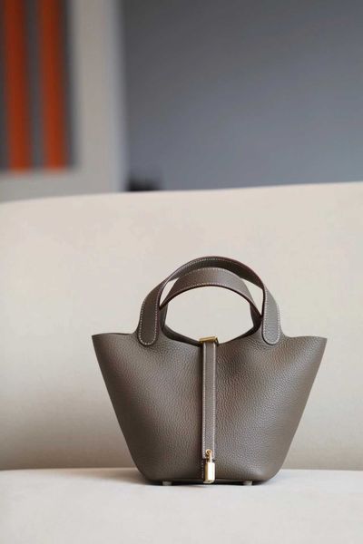

aherbag h designer handbags h picotin bags french hand made wax thread head layer togo leather vegetable basket portable women s bag cvn oh