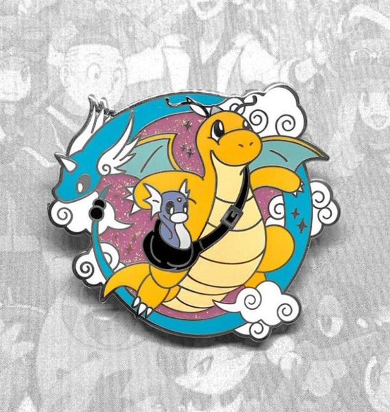 

cartoon cute elf dragon enamel brooch anti stray pin badge cute anime movies games hard enamel pins4995811, Blue