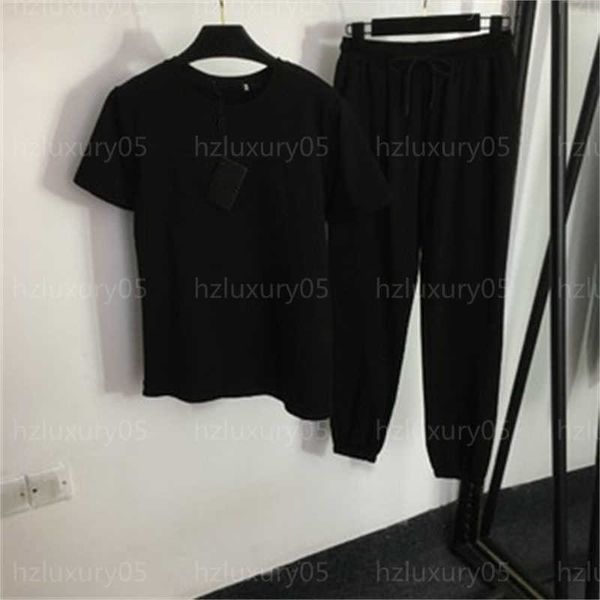 

tracksuit women sports two piece t-shirt pants set joggers fashion letter round neck long sleeve tshirt casual sweatpants sportswear designe, Gray
