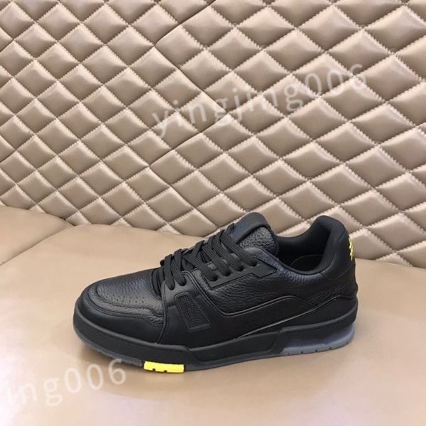

luxurys designer mens casual shoes genuine leather low- sneakers lace up trainers comfortable outdoor runner sneaker 39-45 rd0804, Black