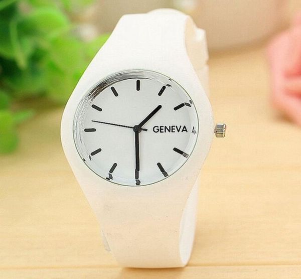 

selling fashion leisure ultrathin geneva women039s quartz candy color silicone watch4318094, Slivery;golden