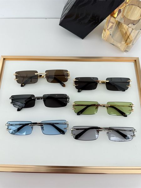 

luxury brand design sunglasses for men women sunglass beach sunglasses square frameless shades rimless retro vintage classic uv 400 src023, White;black