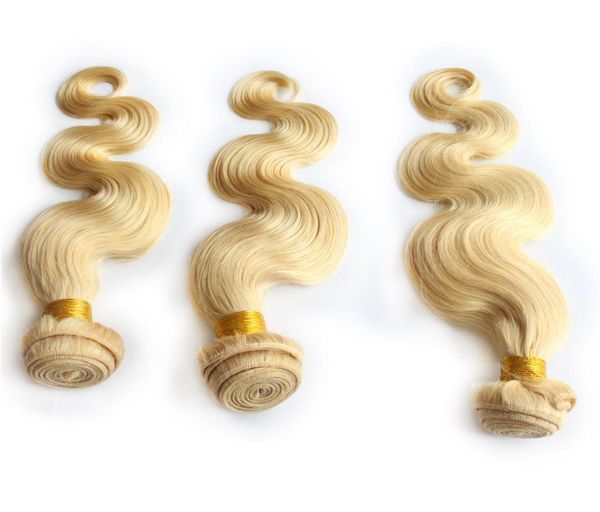 

pure 613 blonde body wave human hair wefts bundles body wave hair 3 bundles extension hair3401331, Black;brown