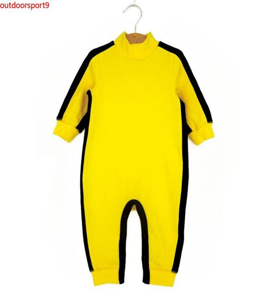 

gongfu long sleeve comfortable simple yellow baby summer romper cotton jumpsuit fashion new children039s clothing2747801, Black;red