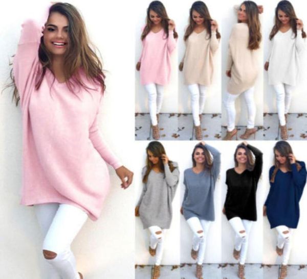 

whole new womens ladies vneck warm sweaters casual sweater jumper outwear5913276, White;black