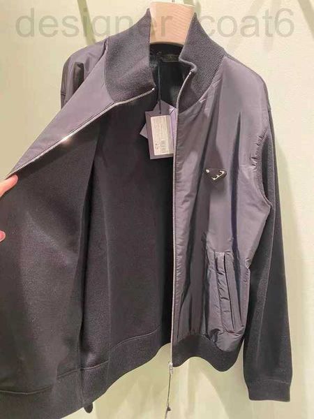 

men's down & parkas designer high version p family's same style down sweater with stitching knit zipper insulation jacket pei9, Black