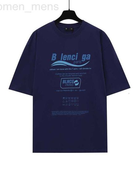 

women's t-shirt designer high version 2023 summer new luxury fashion b home environmental protection logo letter printing men's an, White
