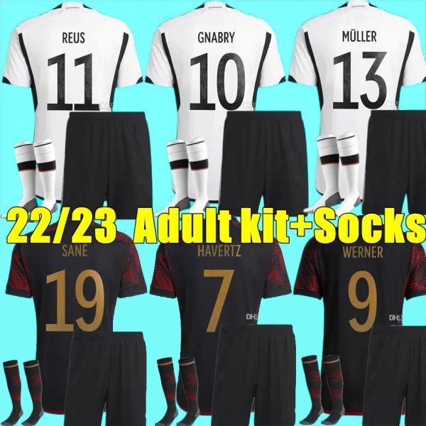 

2022 soccer jerseys fans player version men kids kit women 2023 kroos muller reus football shirts fullkrug musiala gnabry 22 23 long sleeve, Black