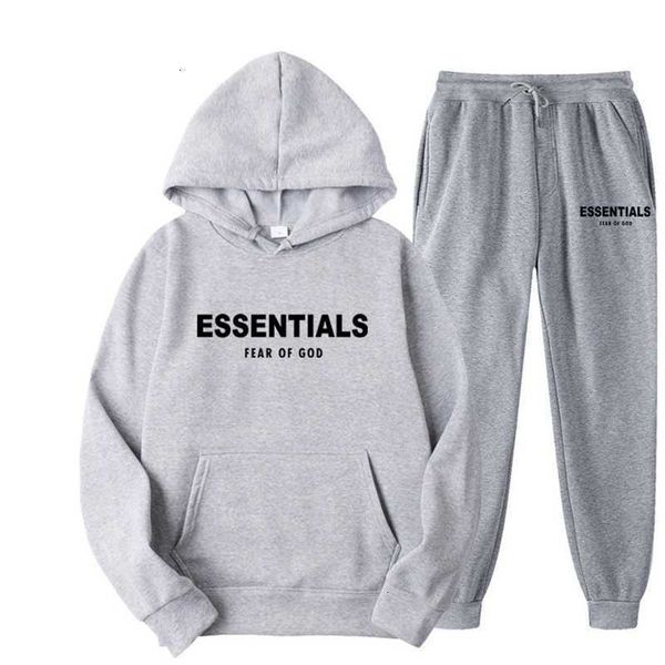 

fashion esential casual print men's sweater set hoodie production, Gray
