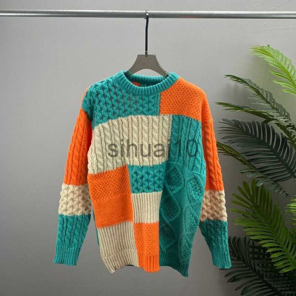

men's sweaters autumn winter sweater men women pullover knit jumpers color block stitching sweaters couple sweatshirt harajuku long sle, White;black