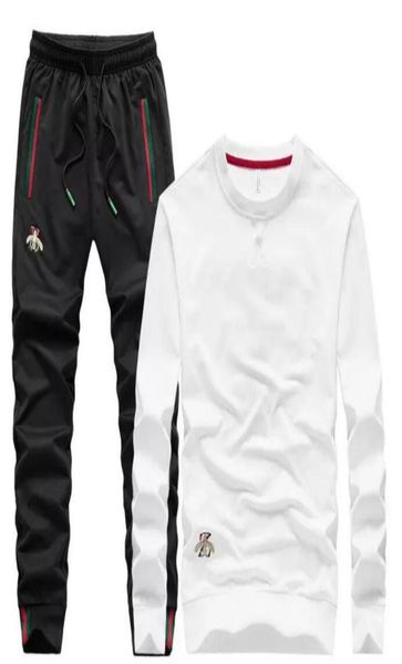 

men039s tracksuits 2021 autumn embroidered fashion pant oneck long sleeved casual suit tracksuit men track two piece streetwea3733042, Gray