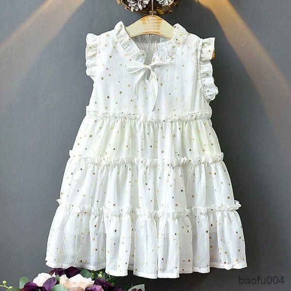 

girl's dresses gaun ulang anak perempuan musim panas 2023 gaun tanpa lengan pesta renda anak-anak gaun anak-anak bunga busur untuk paka, Red;yellow