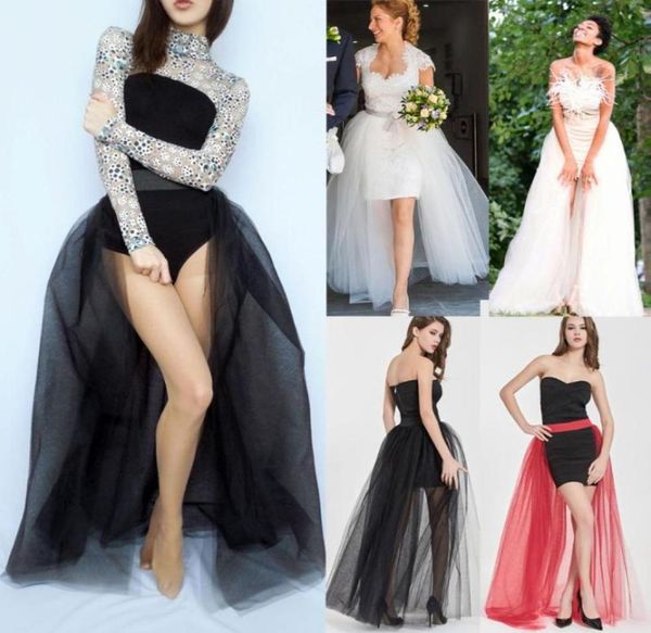 

4 layers long women tulle solid skirts wedding casual bridal skirt ball gown lace princess skirt6864423, Black
