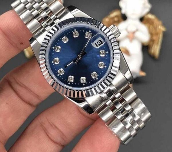

lady diamonds watch women watchs 31mm women watch day dateday girl sapphire glass wristwatch automatic mechanical-09, Slivery;brown