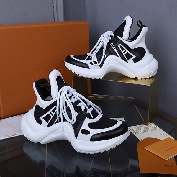 

casual shoes thick soled casual shoes women platform travel leather lace-up sneaker cowhide fashion lady letters flat 0807, Black