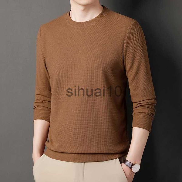 

men's sweaters tfetters spring autumn casual waffle design pullovers sweater men long sleeve o-neck pullover slim fit business sweaters, White;black