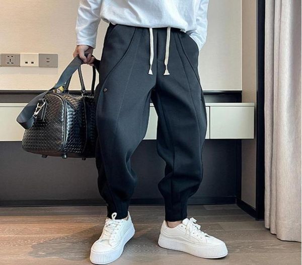 

men039s pants gothic style black men outdoor travelling casual sweatpants office minimalist daily wide leg trousers jogger clot6733036