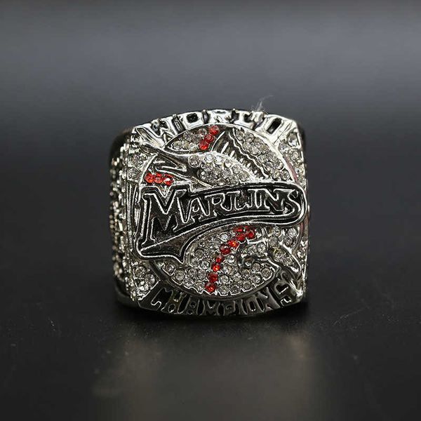 

mlb 2003 miami marlin baseball championship ring fashion accessories, Silver