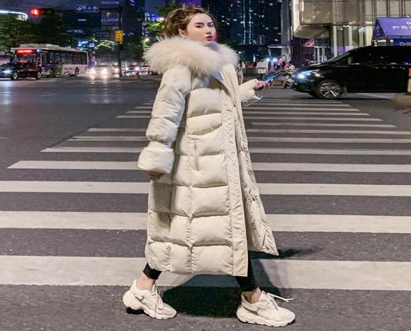 

women039s down parkas women puffer jacket 2021 winter for outerwear womens fur hooded cotton padded female coat warm outwear3635804, Black