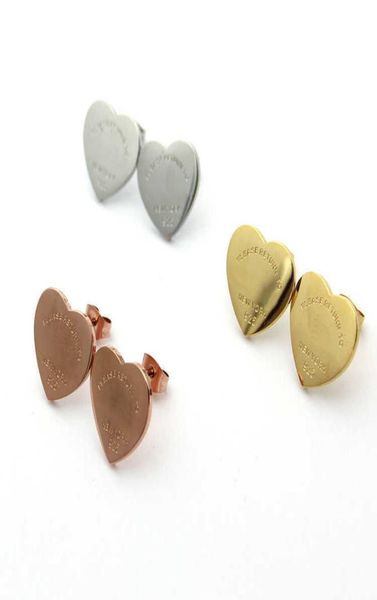 

jewelry large tletter peach heart earrings 18k gold earrings3610211, Golden;silver