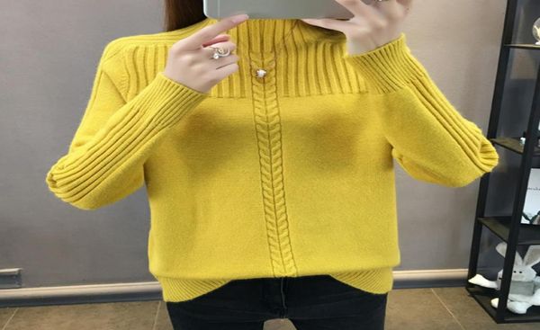 

women039s sweater pullover sweaters loose korean style long sleeve knitted sweater women039s jumper9236036, White;black