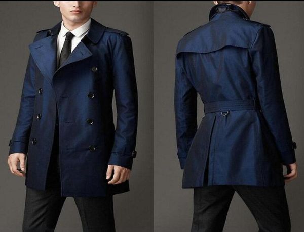 

spring autumn trench coat men design commercial double breasted long coat men black khaki blue jaqueta masculino plus size s 9xl5295637, Tan;black
