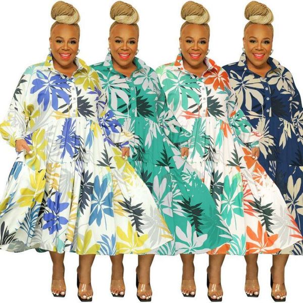 

autumn and winter style floral shirt large dress womens, Black;gray