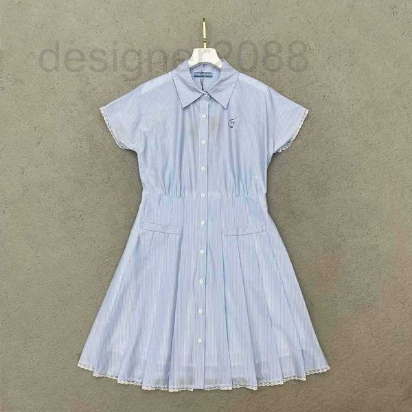 

basic & casual dresses designer summer new sweet age reducing letter printing cuff lace panel single breasted polo dress zysl, Black;gray