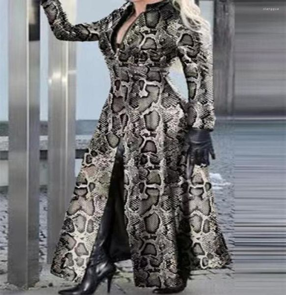 

women039s leather faux womens stand collar jacket coats fashion snakeskin trench outwearwomen039s6600288, Black