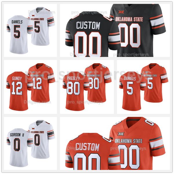 

kendal daniels 2023 state cowboys football jersey brennan presley collin oliver gunnar gundy ollie gordon ii talyn shettron langston anderso, Black