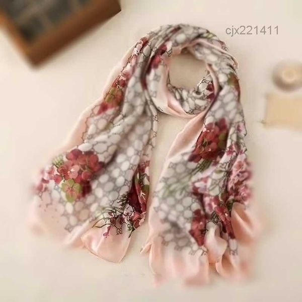 

famous designer ms xin design gift scarf silk size 180x90cm csqa, Blue;gray