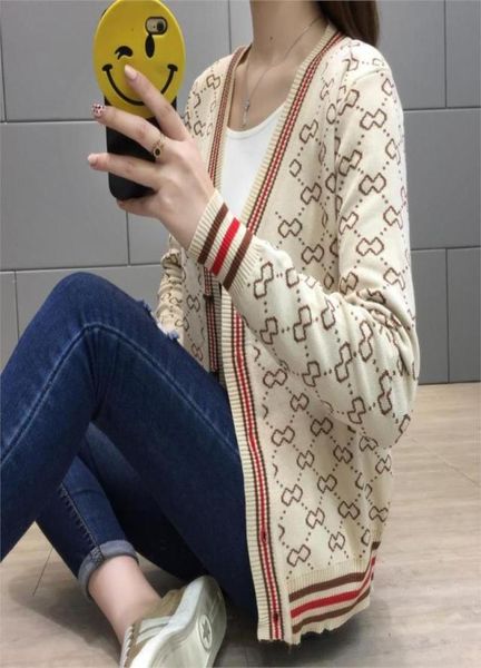 

women039s knits tees cardigan sweater fabric xury coat women vneck and button placket long sleeve on winter oversize 5740176, White