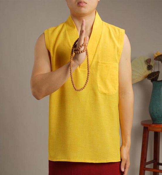 

women039s vests lama monk clothes summer short sleeve tibetan men039s vest breathable buddha missionary dongbo3037264, Black;white