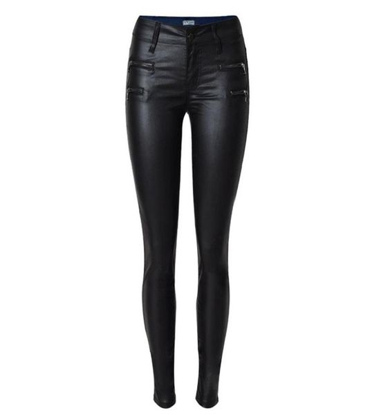 

women039s pants capris 2021 atutum pu leather women low waist slim woman pencil skinny trousers size 3436384042448907758, Black;white