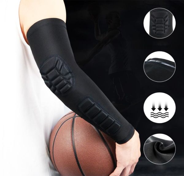 

men sports elbow pads jogging volleyball basketball arm support protector fitness bandaged hands sleeves elastic guard4370750, Black;gray