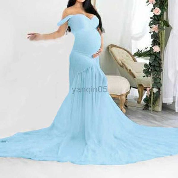 

maternity dresses maternity dresses new chiffon elegant pregnancy pshoot dress for women formal fashion pregnant mopping long wedding dresse, White