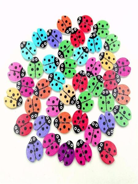 

wooden buttons 18mm ladybird 2 holes for handmade gift box scrapbook craft party decoration diy favor sewing accessories25355368909, Black