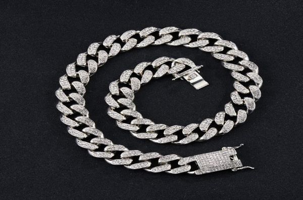 

chains 19mm iced out men jewelry micro pave 5a cz hip hop cuban link chain thick heavy chunky necklace for boy father day gifts3490624, Silver