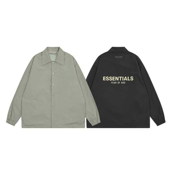 

dear of dod line esential flocked high street trench coach jacket, Black;brown